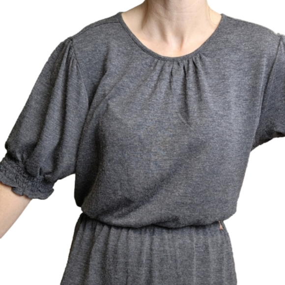 Jersey Dress Mini dress Scoop neck short sleeves Black Size XLp LOFT NWT - Picture 3 of 15